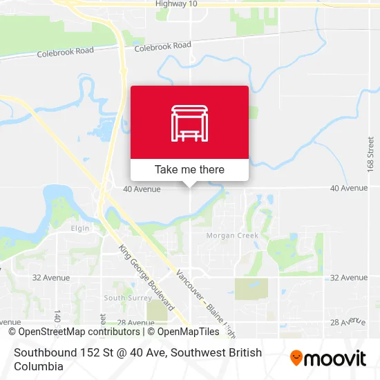 Southbound 152 St @ 40 Ave map