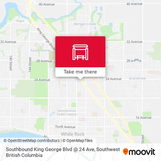 Southbound King George Blvd @ 24 Ave map