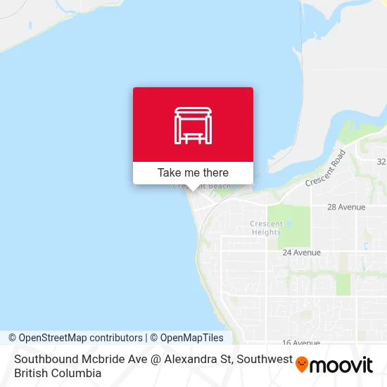 Southbound Mcbride Ave @ Alexandra St map