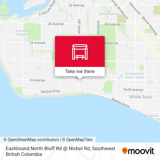 Eastbound North Bluff Rd @ Nichol Rd map