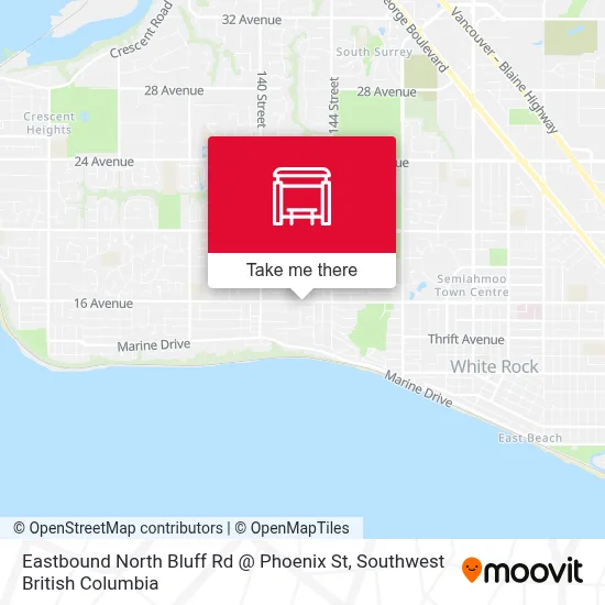 Eastbound North Bluff Rd @ Phoenix St map