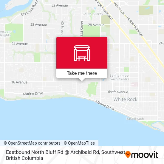 Eastbound North Bluff Rd @ Archibald Rd plan