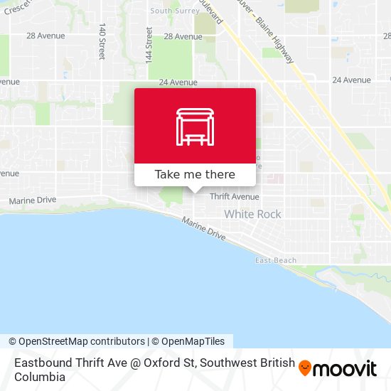 Eastbound Thrift Ave @ Oxford St map
