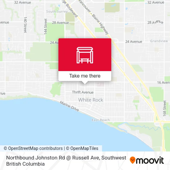 Northbound Johnston Rd @ Russell Ave map