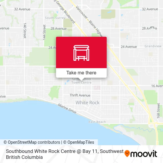 Southbound White Rock Centre @ Bay 11 map