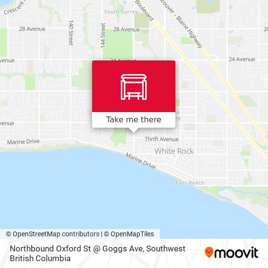 Northbound Oxford St @ Goggs Ave map