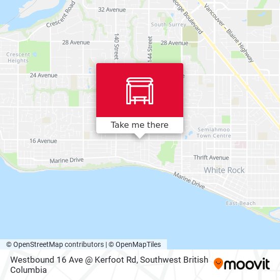 Westbound 16 Ave @ Kerfoot Rd map