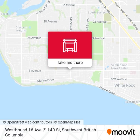 Westbound 16 Ave @ 140 St map