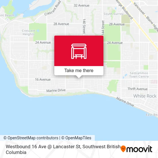 Westbound 16 Ave @ Lancaster St map