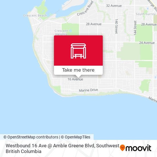 Westbound 16 Ave @ Amble Greene Blvd map