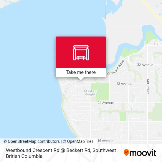 Westbound Crescent Rd @ Beckett Rd map