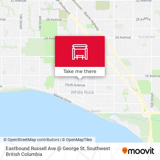 Eastbound Russell Ave @ George St map