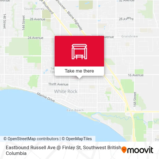 Eastbound Russell Ave @ Finlay St map