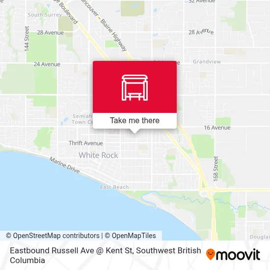Eastbound Russell Ave @ Kent St map