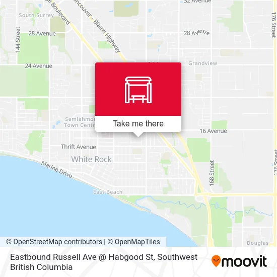 Eastbound Russell Ave @ Habgood St map