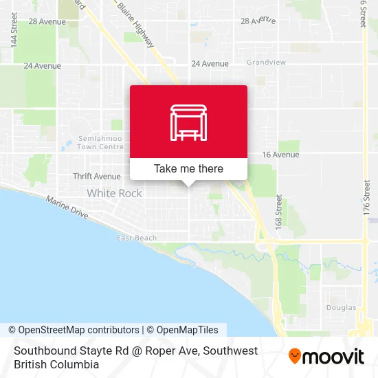 Southbound Stayte Rd @ Roper Ave map