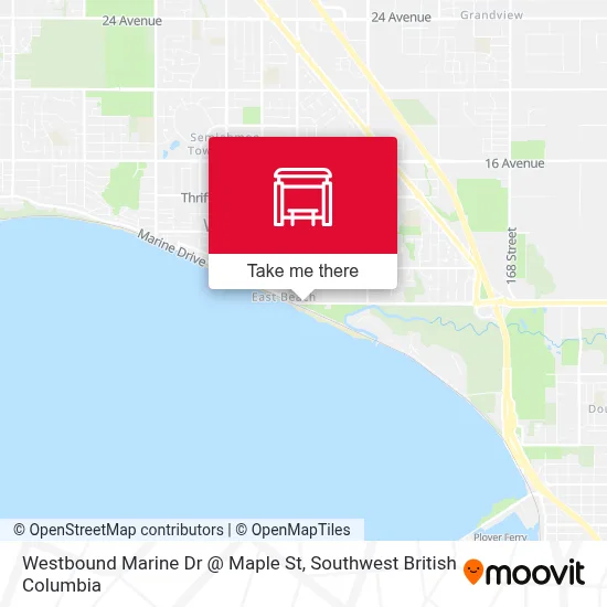 Westbound Marine Dr @ Maple St map