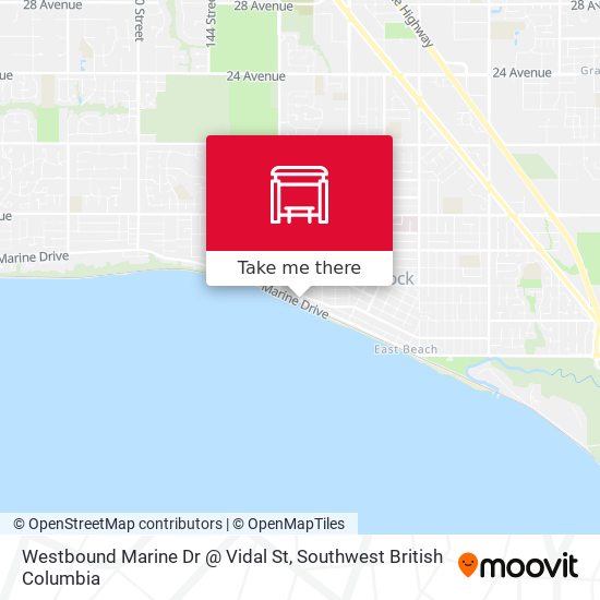Westbound Marine Dr @ Vidal St map