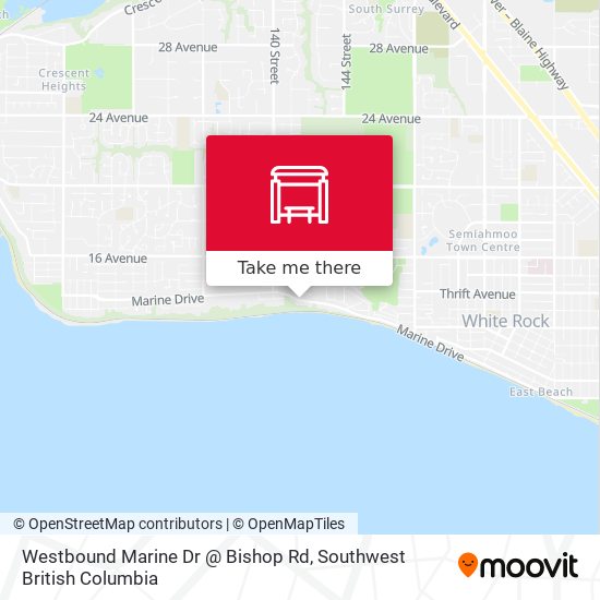 Westbound Marine Dr @ Bishop Rd map