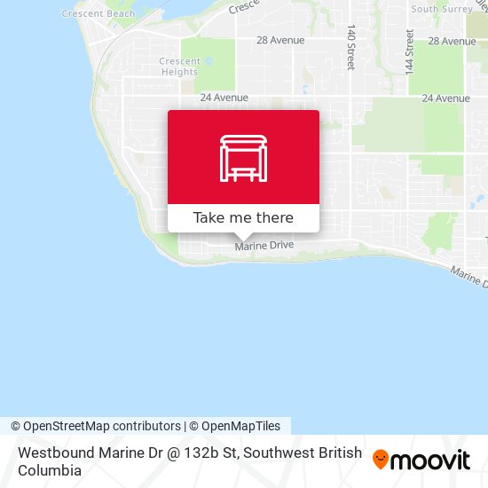 Westbound Marine Dr @ 132b St map