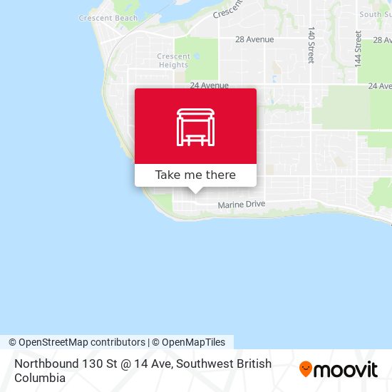 Northbound 130 St @ 14 Ave map