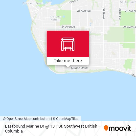 Eastbound Marine Dr @ 131 St map