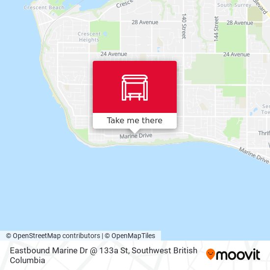Eastbound Marine Dr @ 133a St map