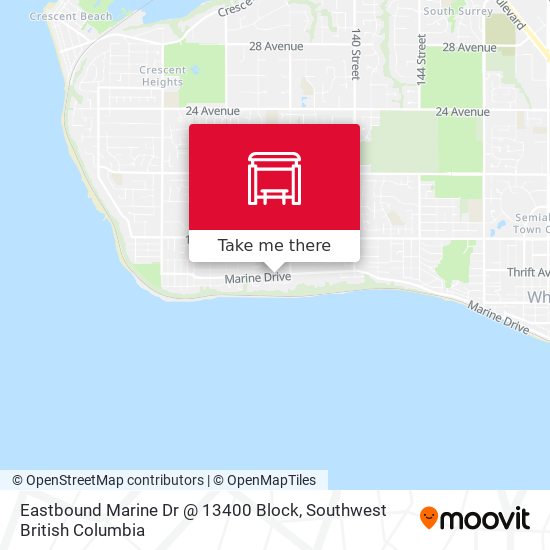 Eastbound Marine Dr @ 13400 Block map