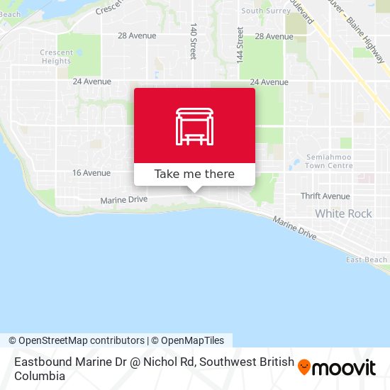 Eastbound Marine Dr @ Nichol Rd map