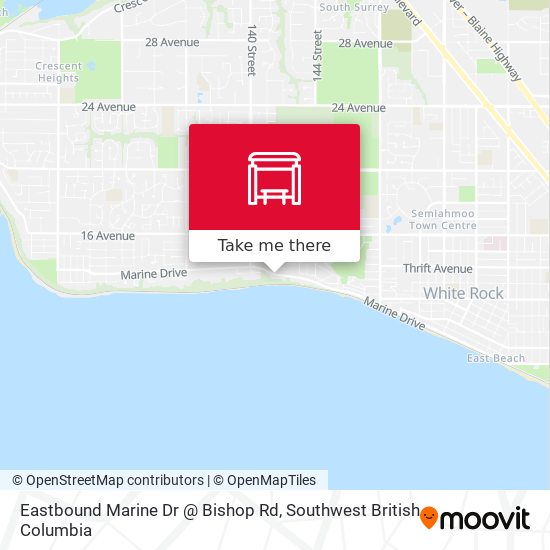 Eastbound Marine Dr @ Bishop Rd map