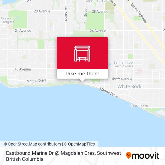 Eastbound Marine Dr @ Magdalen Cres plan