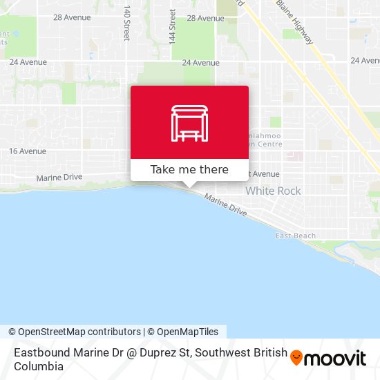 Eastbound Marine Dr @ Duprez St map