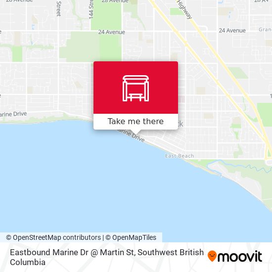Eastbound Marine Dr @ Martin St plan