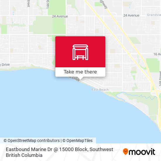 Eastbound Marine Dr @ 15000 Block map
