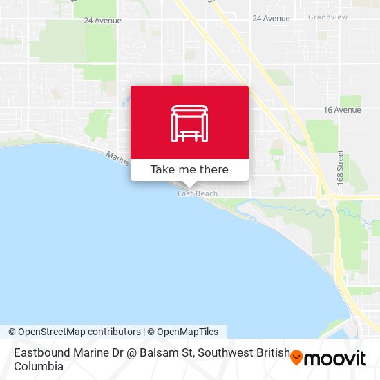 Eastbound Marine Dr @ Balsam St map