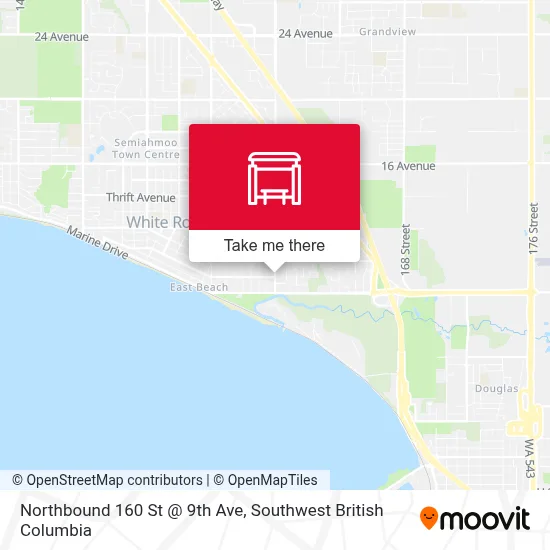 Northbound 160 St @ 9th Ave map