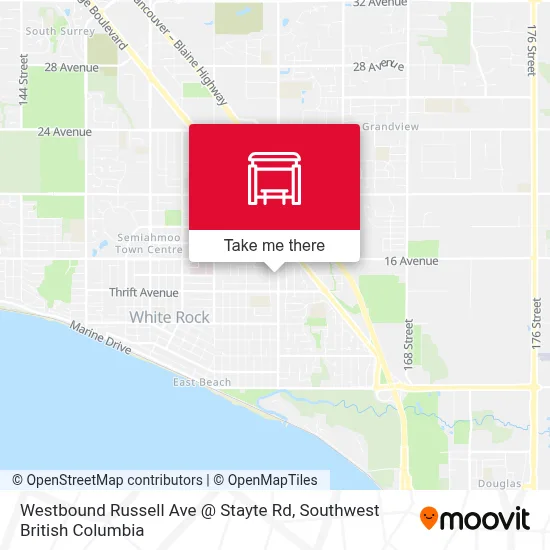 Westbound Russell Ave @ Stayte Rd map
