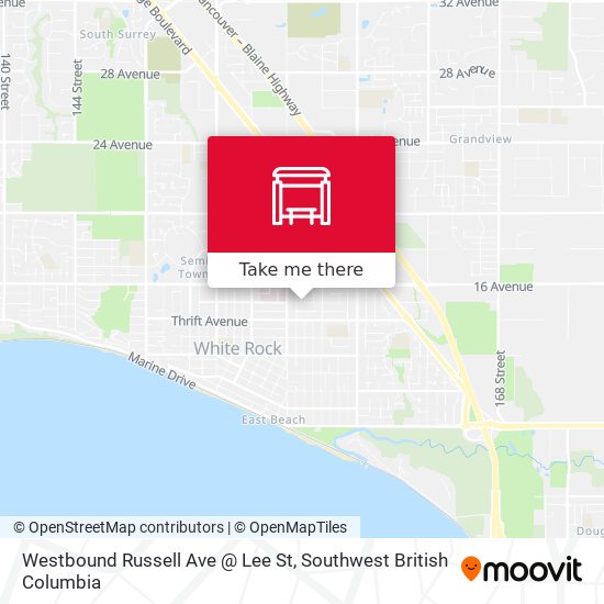 Westbound Russell Ave @ Lee St map
