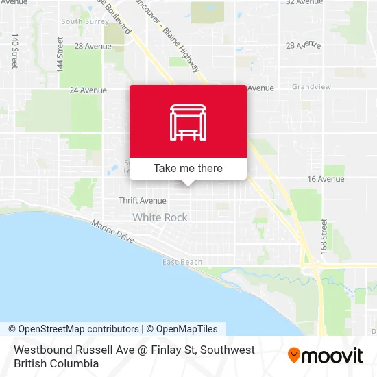 Westbound Russell Ave @ Finlay St map