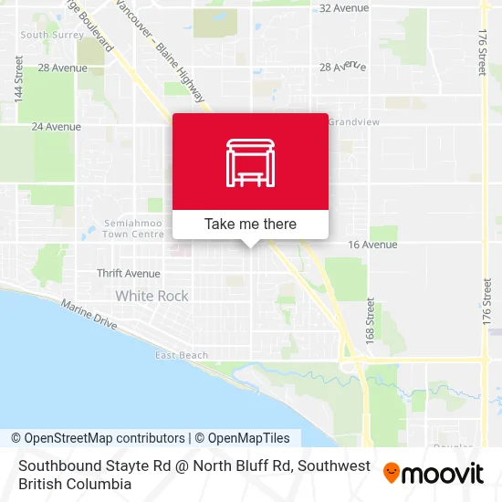 Southbound Stayte Rd @ North Bluff Rd map