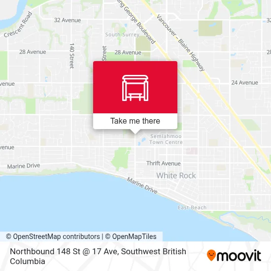 Northbound 148 St @ 17 Ave map