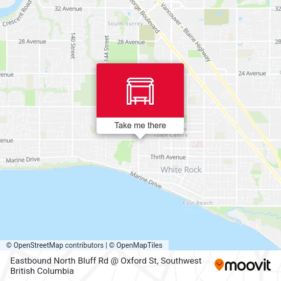 Eastbound North Bluff Rd @ Oxford St plan