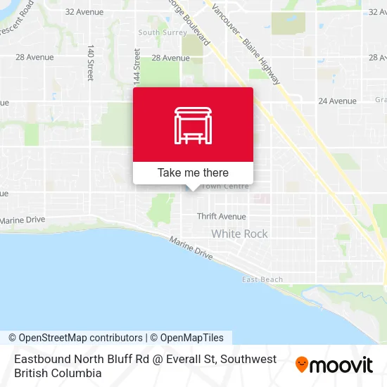 Eastbound North Bluff Rd @ Everall St plan