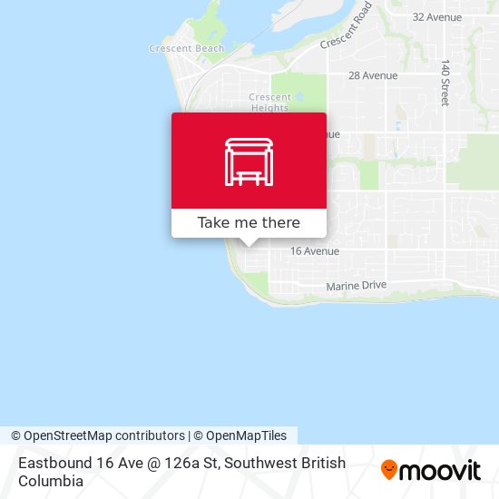 Eastbound 16 Ave @ 126a St map