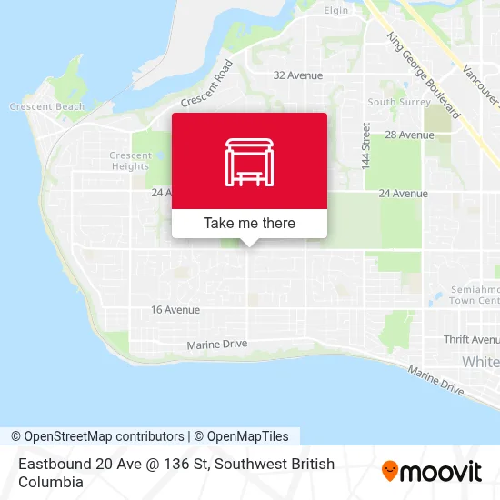 Eastbound 20 Ave @ 136 St map