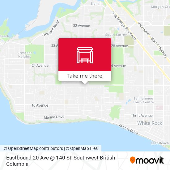 Eastbound 20 Ave @ 140 St map