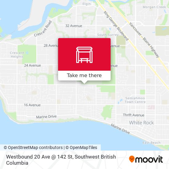 Westbound 20 Ave @ 142 St map