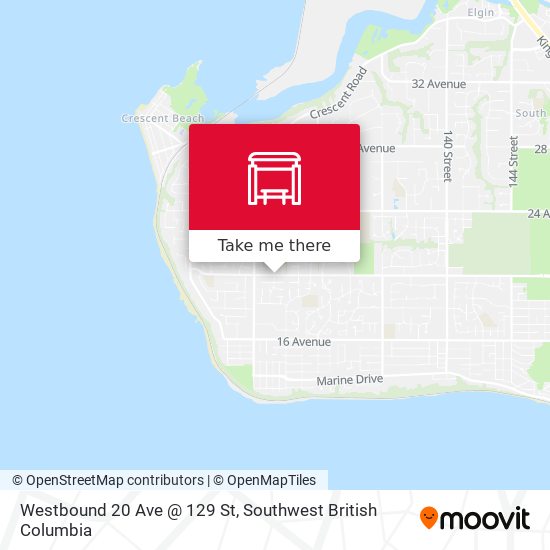 Westbound 20 Ave @ 129 St map