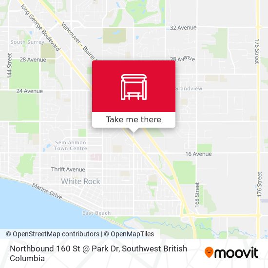 Northbound 160 St @ Park Dr map