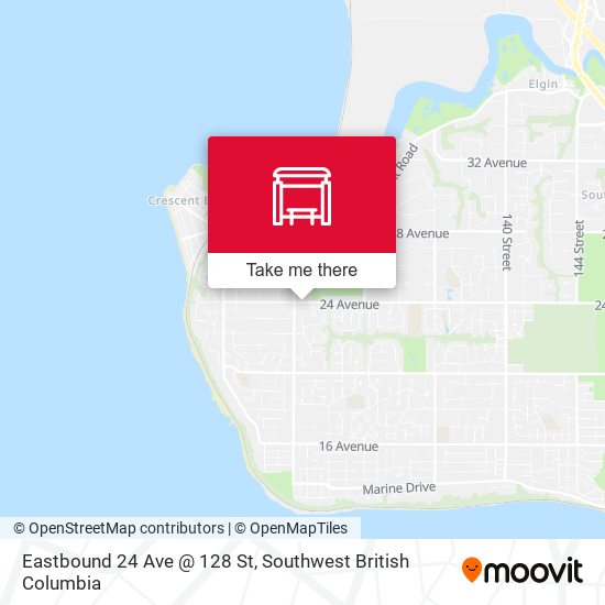 Eastbound 24 Ave @ 128 St map